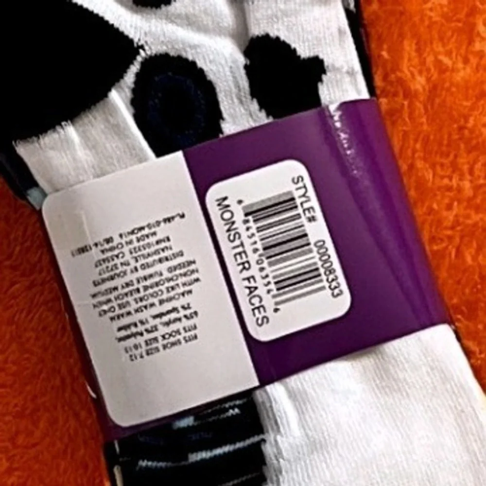 Journeys Monster Faces 5 Pair Crew Socks Size 7-12 Zombie Horror Novelty New‎